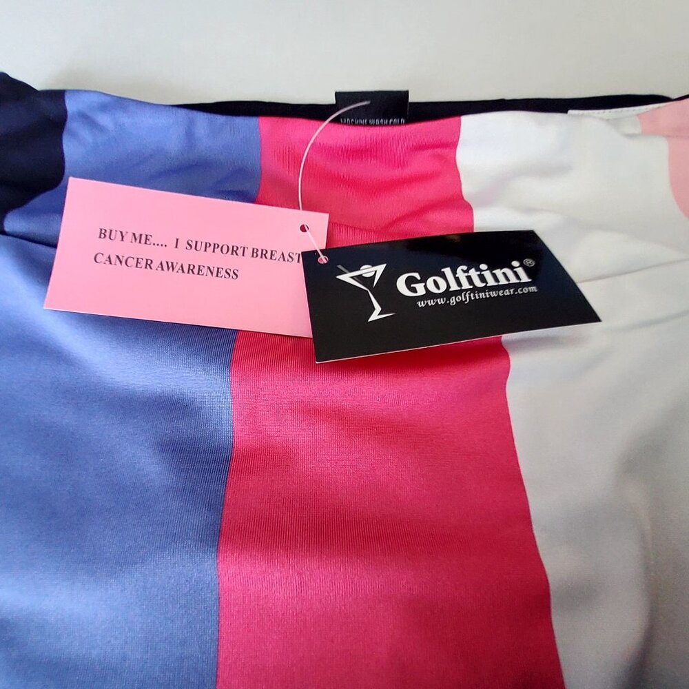 Golftini Golf Skort With Colorful Stripe Pattern Pink Label Size L Connection- - Picture 8 of 12